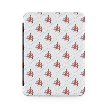 Red and Blue Floral Patterned Gadget Case