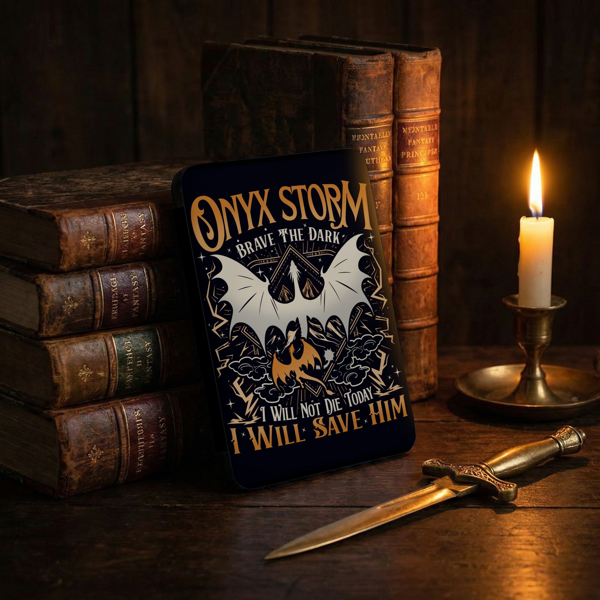 ONYX STORM Brave The Dark Dragon Fantasy Art product type