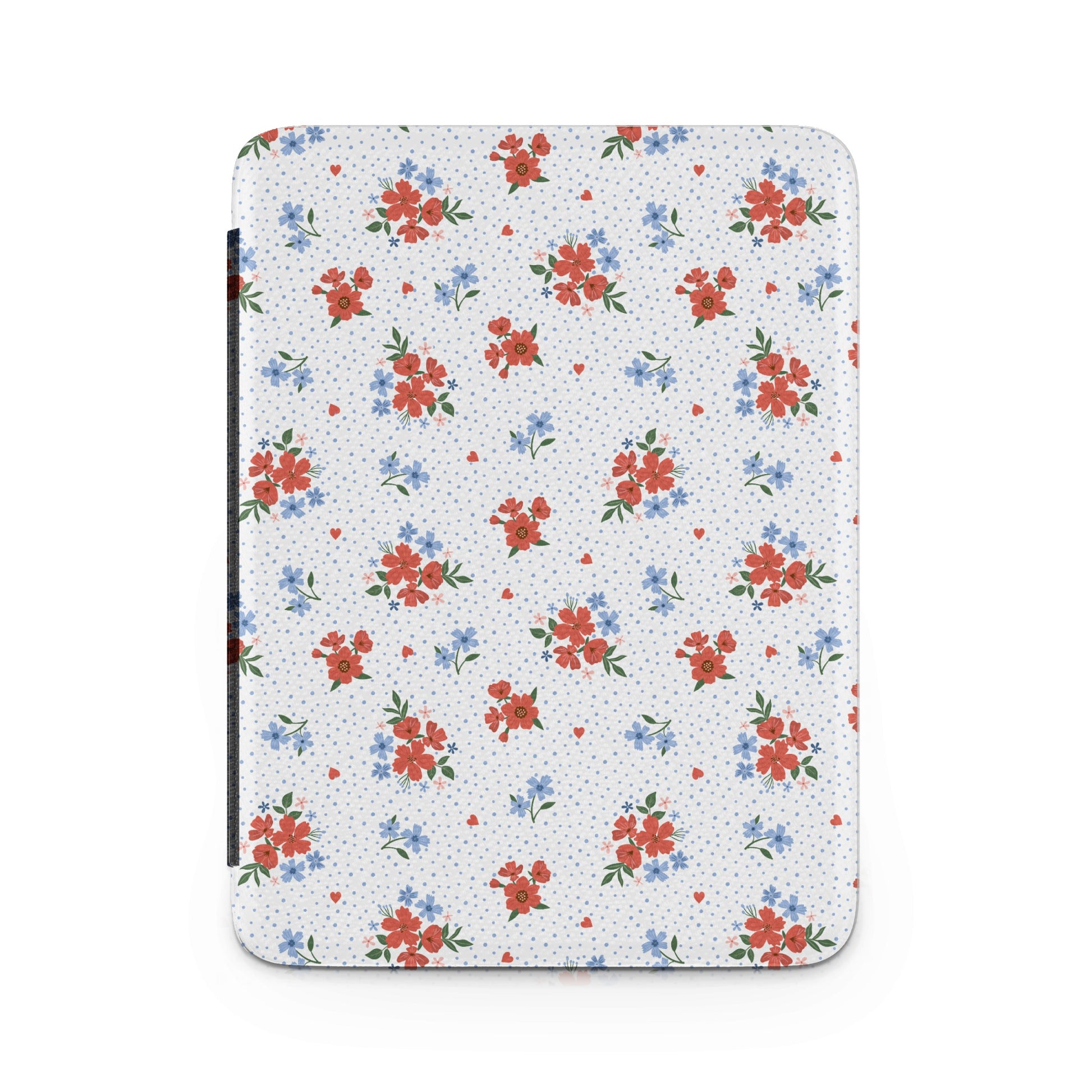 Red and Blue Floral Pattern Dotted Design product