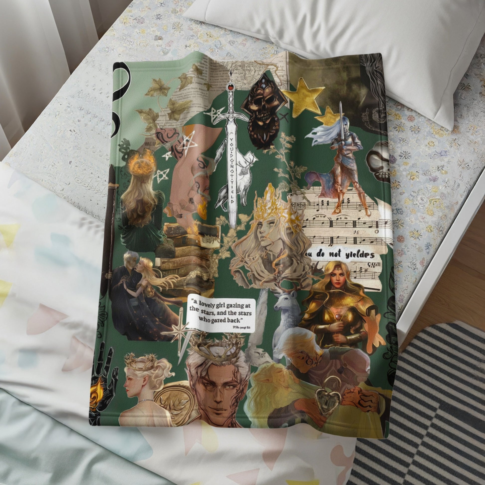 Fantasy Art Collage Pattern Design Bedding Product