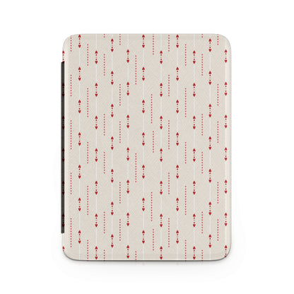 Red and White Arrow Pattern Print iPad Case