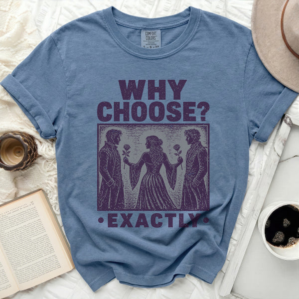 Why Choose Exactly Vignette Tee in Blue Jean