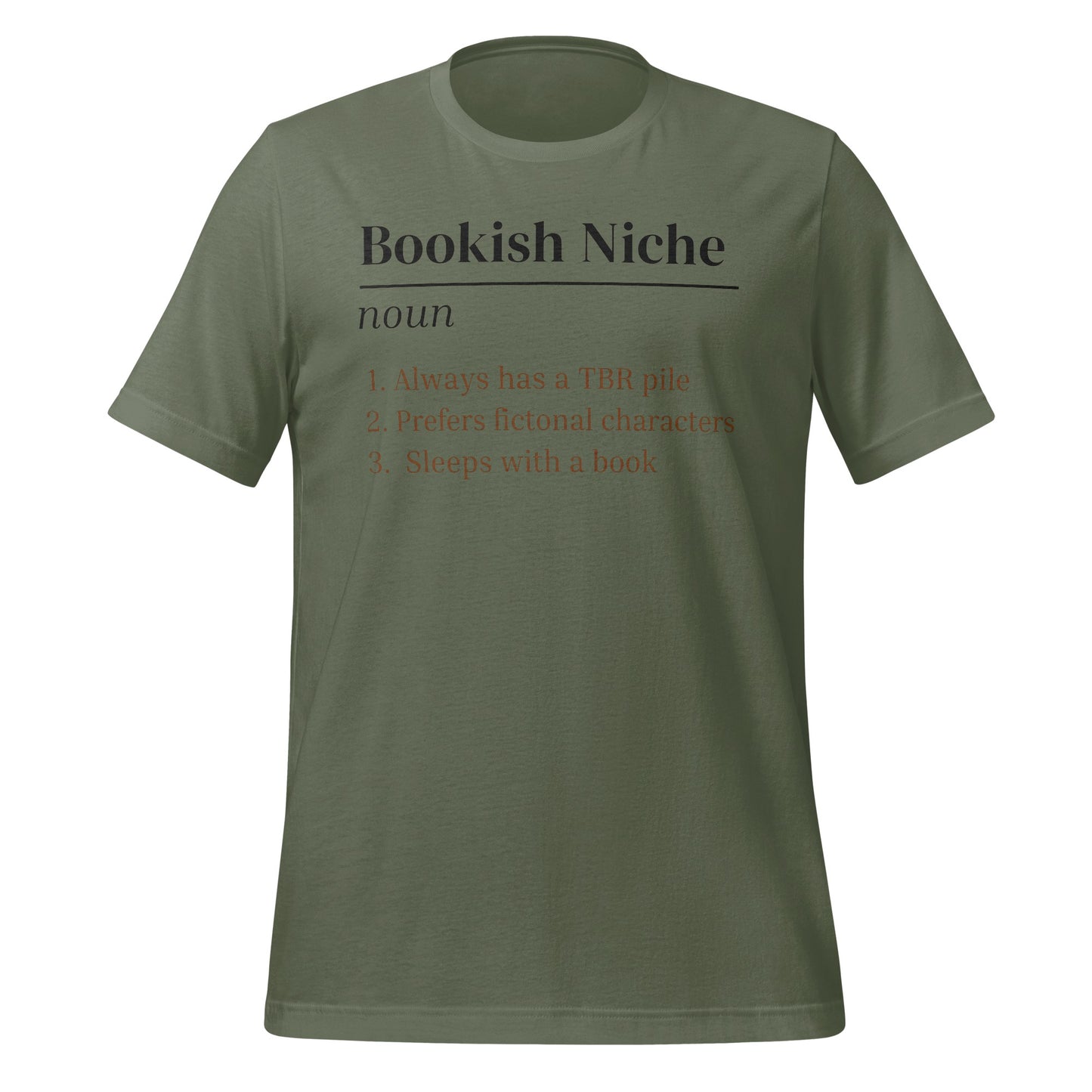 Bookish Niche fictional characters funny tee