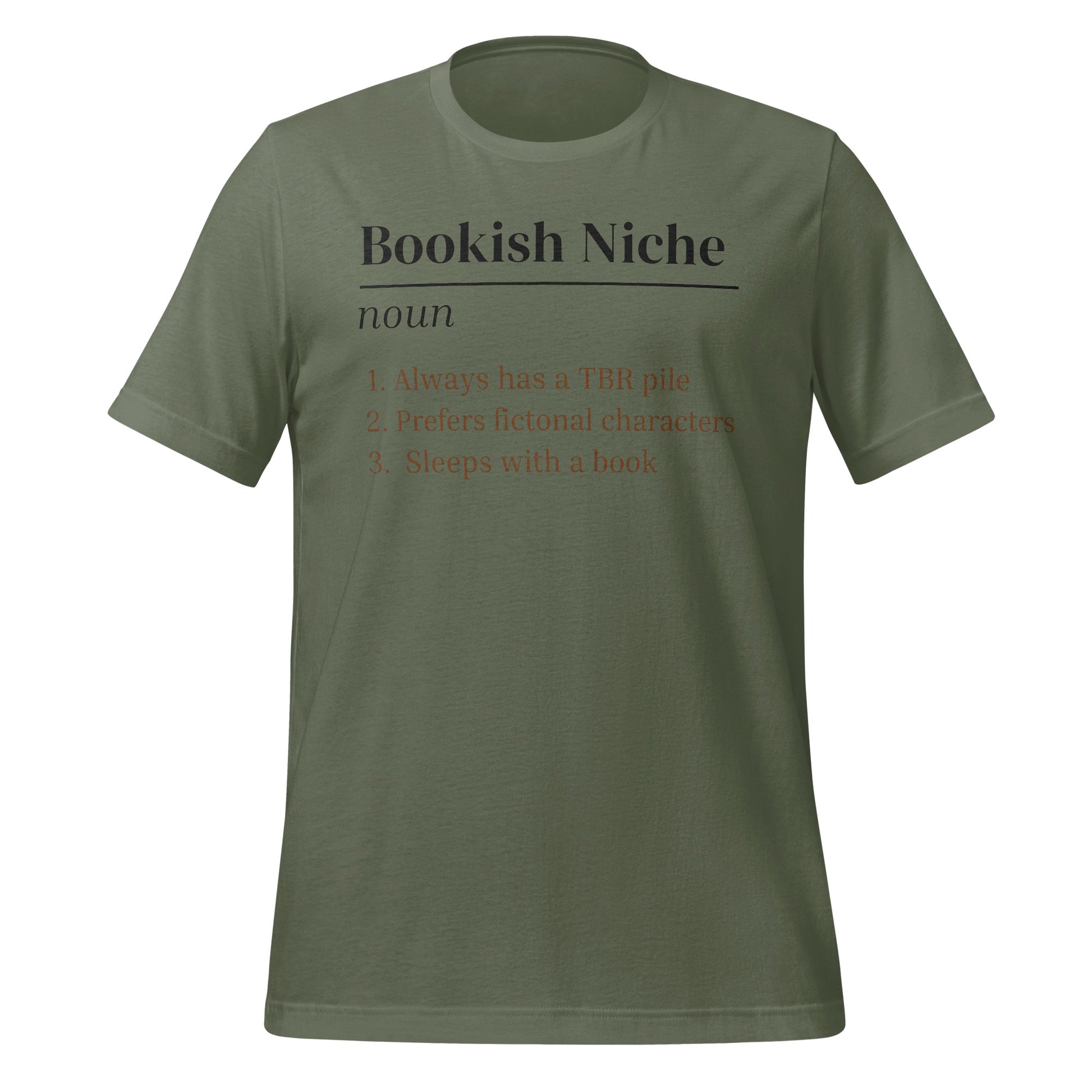 Bookish Niche fictional characters funny tee