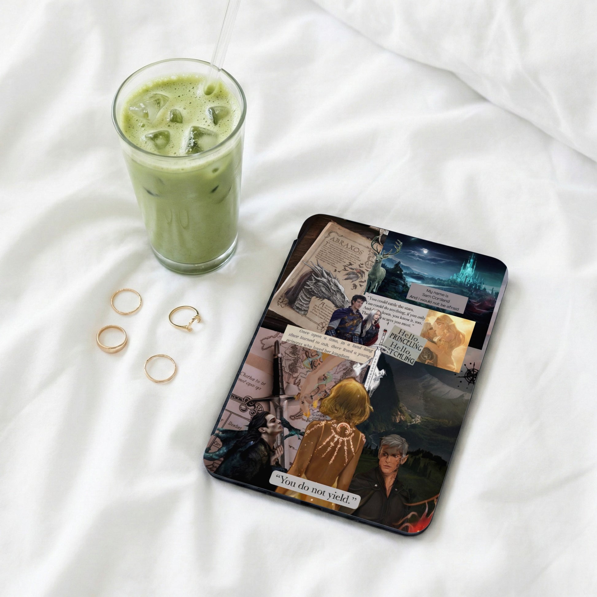 Fantasy book character quote art cover product type