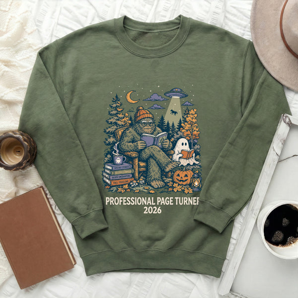 Cozy Cryptid Sweatshirt in Military Green