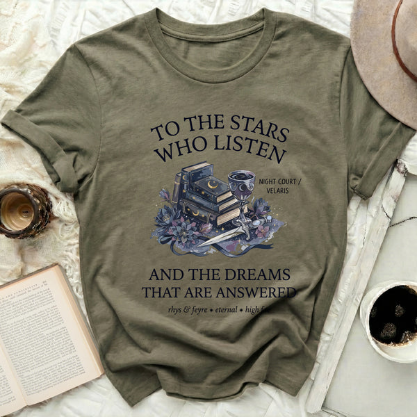 Rhys & Feyre Eternal Tee in Military Green
