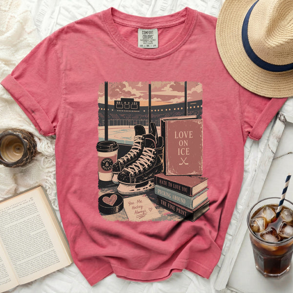 You. Me. Hockey. Always. Tee in Crunchberry