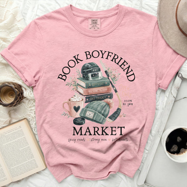 Book Boyfriend Hockey Market Tee in Blossom