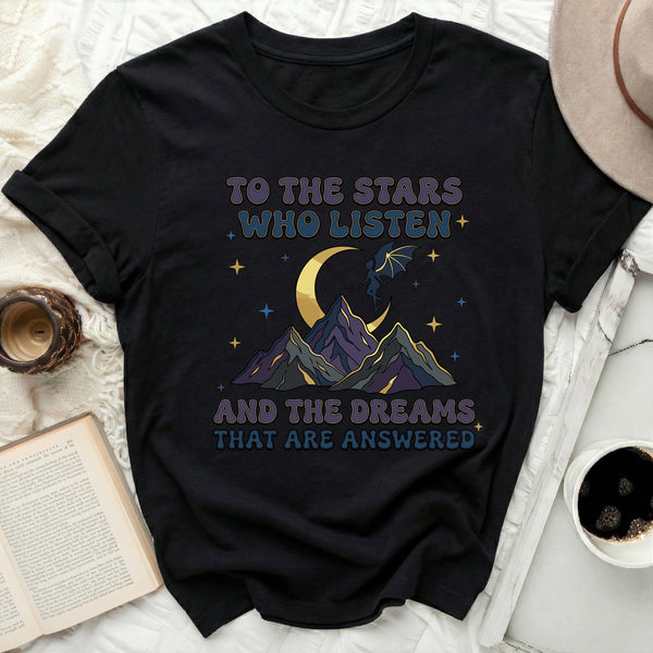 Starlit Illyrian Flight Tee in Black