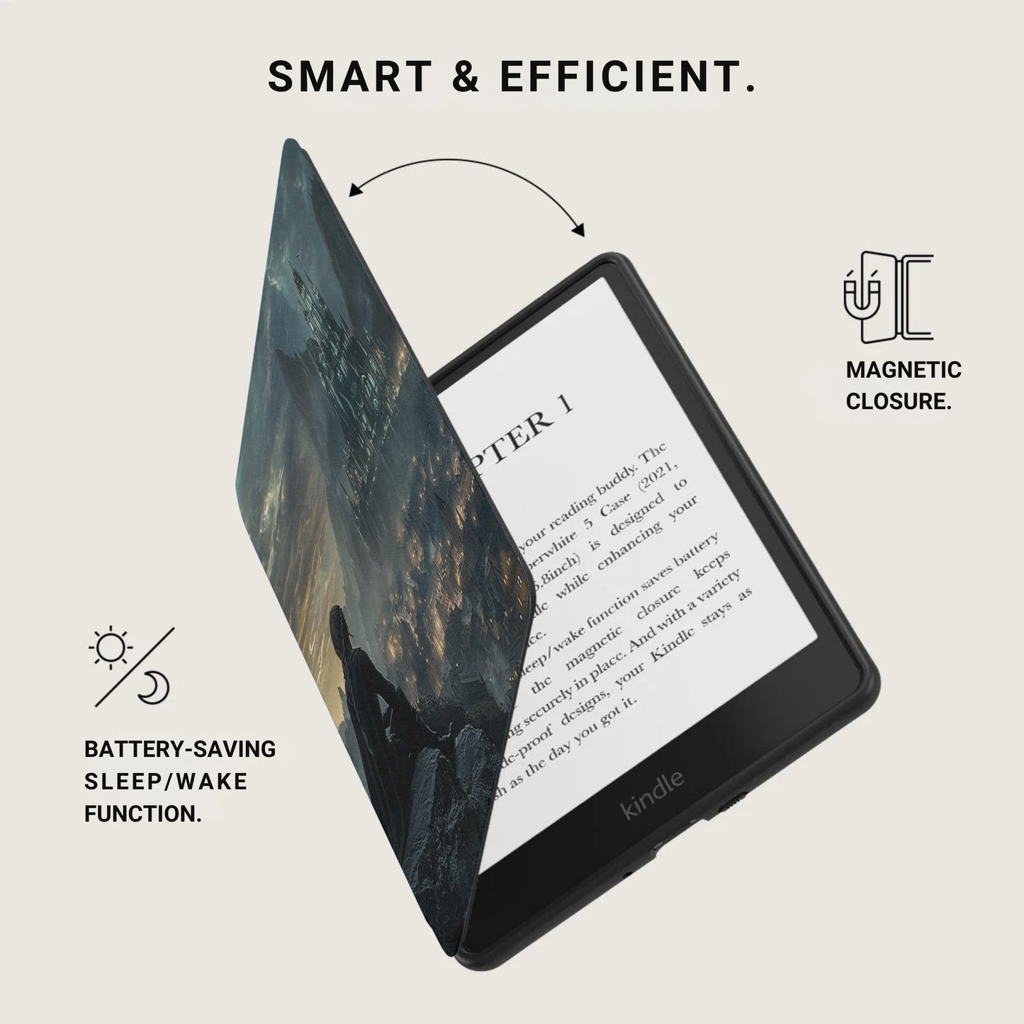 Smart & Efficient Kindle Cover Magnetic Closure product type