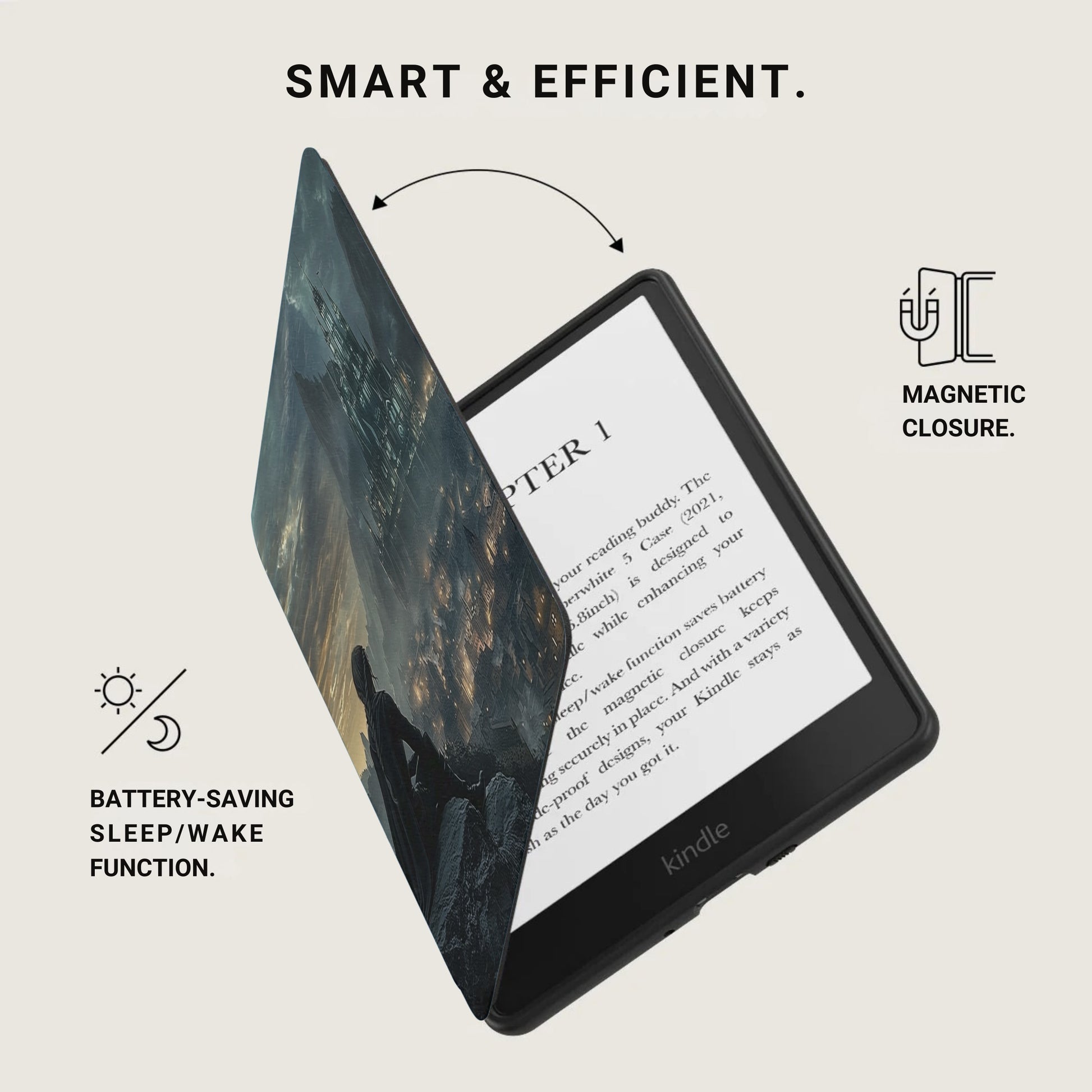Smart & Efficient Kindle Cover Magnetic Closure product type