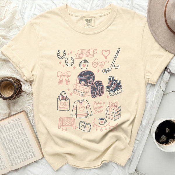 Swoon Score Hockey Tee in Ivory