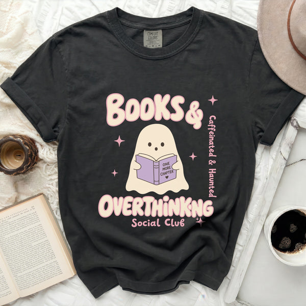 Overthinking Ghost Tee in Black