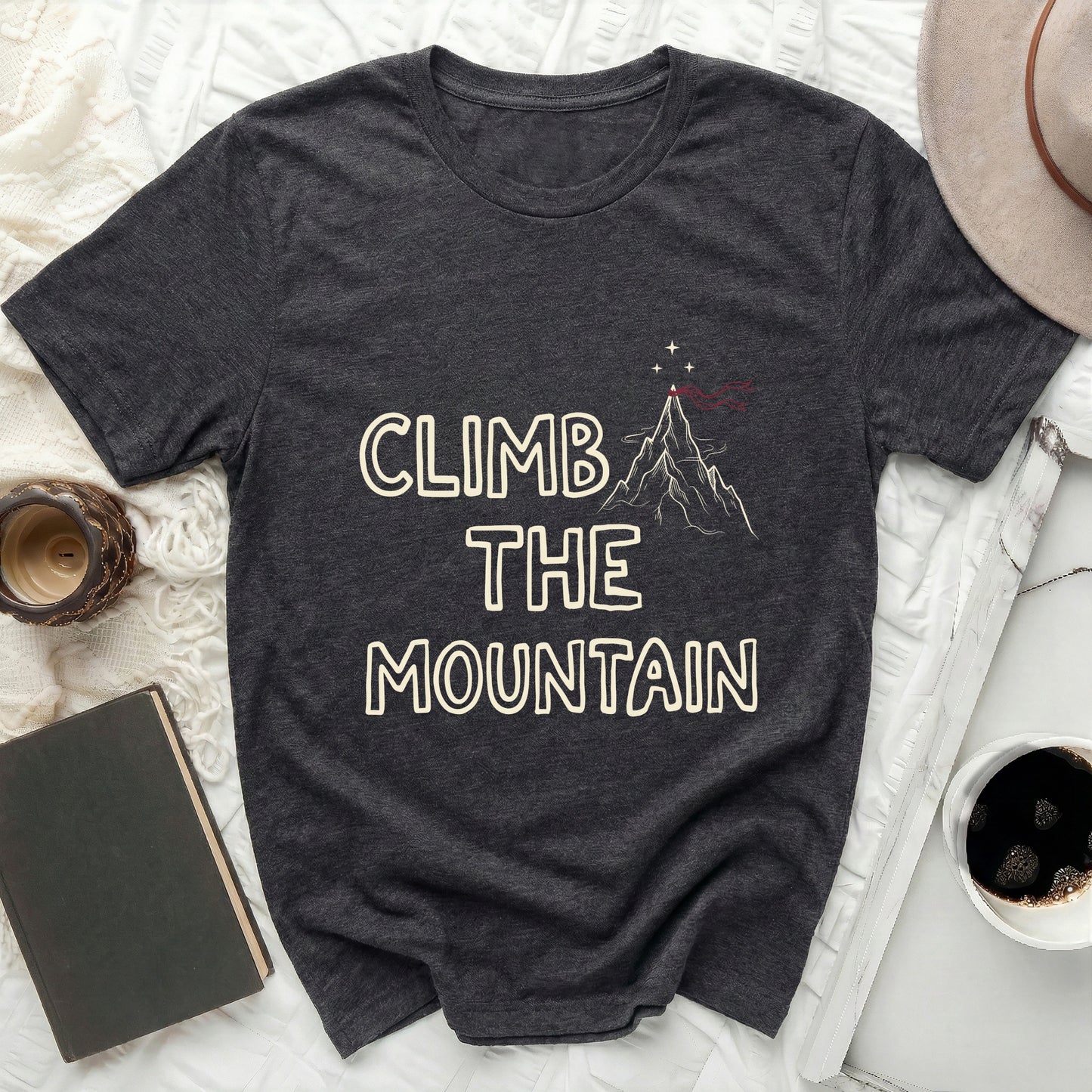 Dark Gray Climb The Mountain Graphic T-Shirt product type