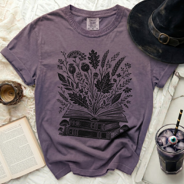 Academia Bloom Tee in Grape