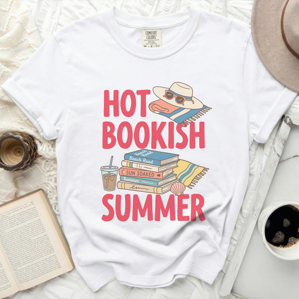 Hot Bookish Summer Vibes Tee in White