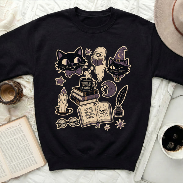 Witchy Reads Sweatshirt in Black