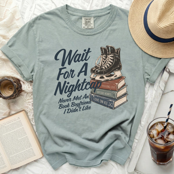 Hockey Nightcap Romance Tee in Bay