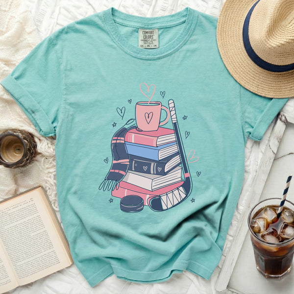 Cozy Study & Rink Vibes Tee in Island Reef