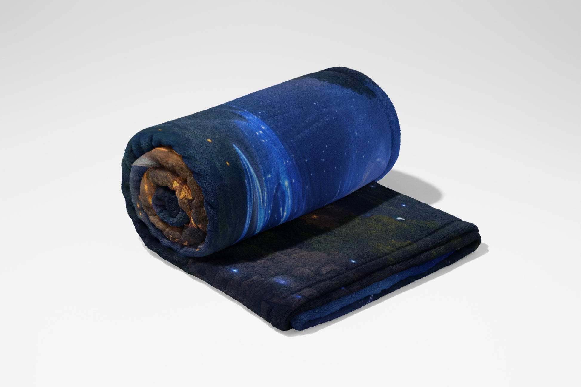 Captivating Night Sky Meadow Design Blanket
