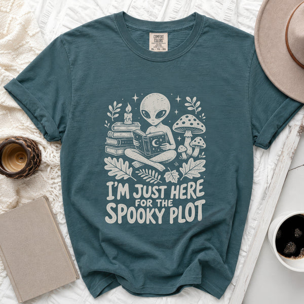 Spooky Plot Tee in Blue Spruce