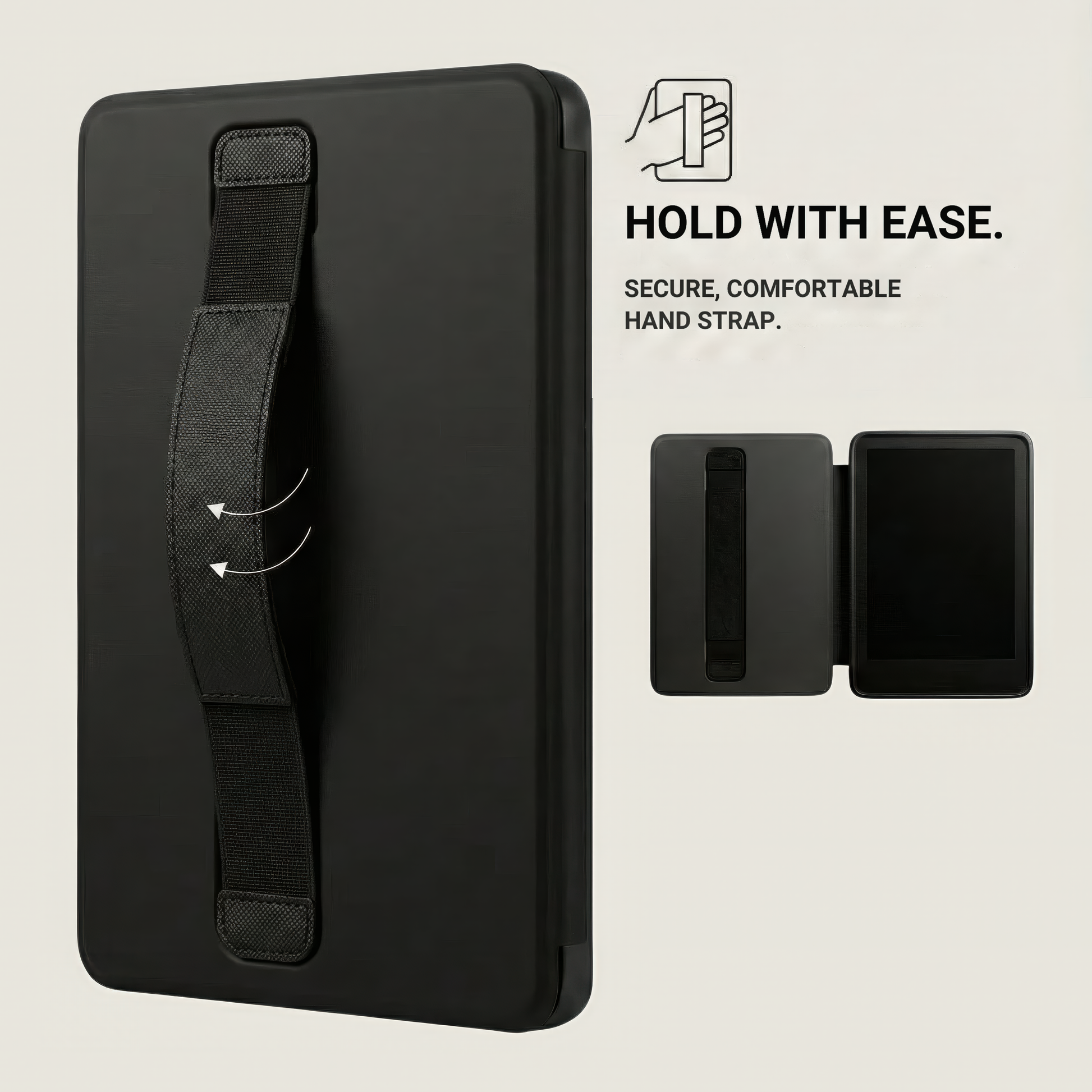 Secure Comfortable Hand Strap Electronic Device Cover