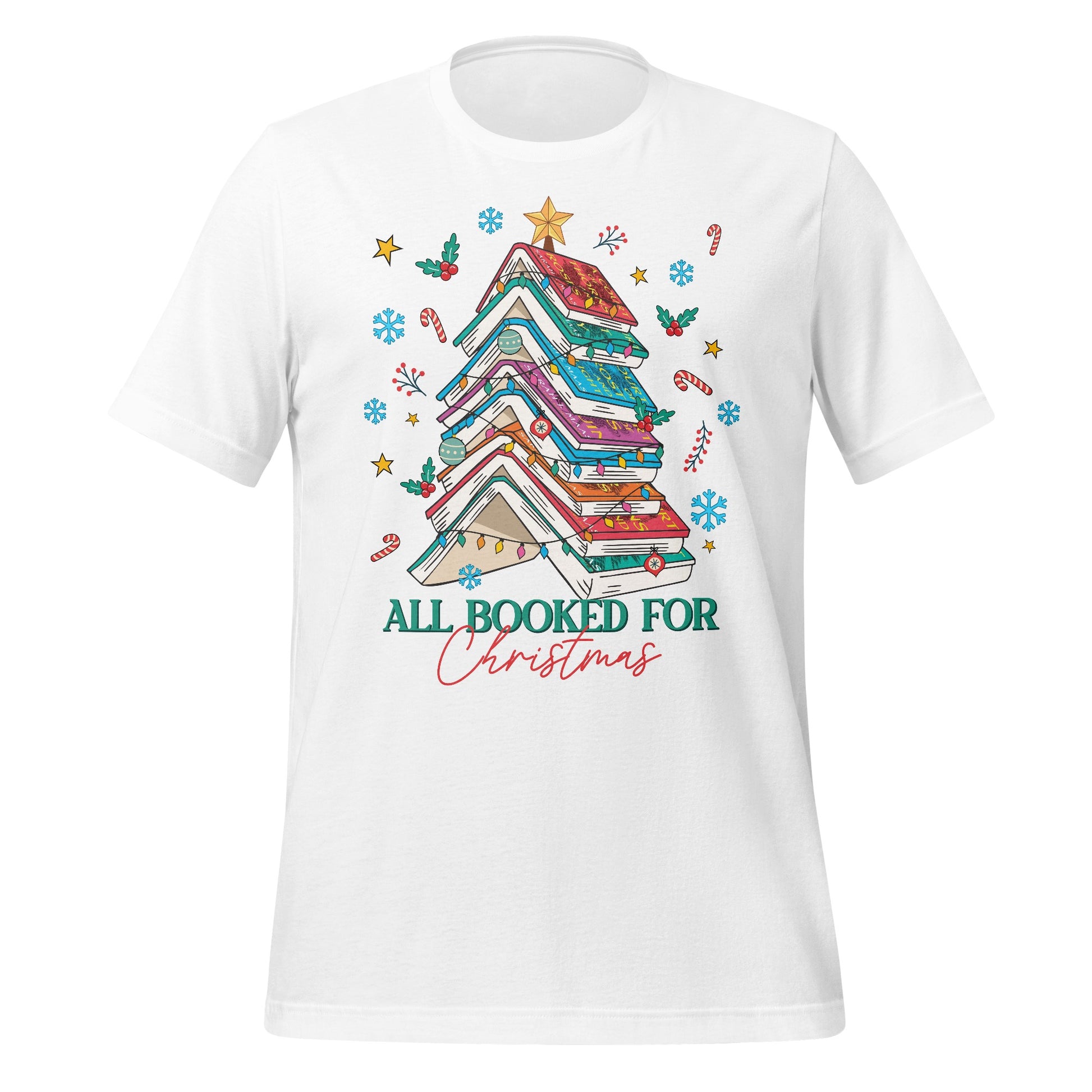 All Booked For Christmas Festive Graphic T-shirt