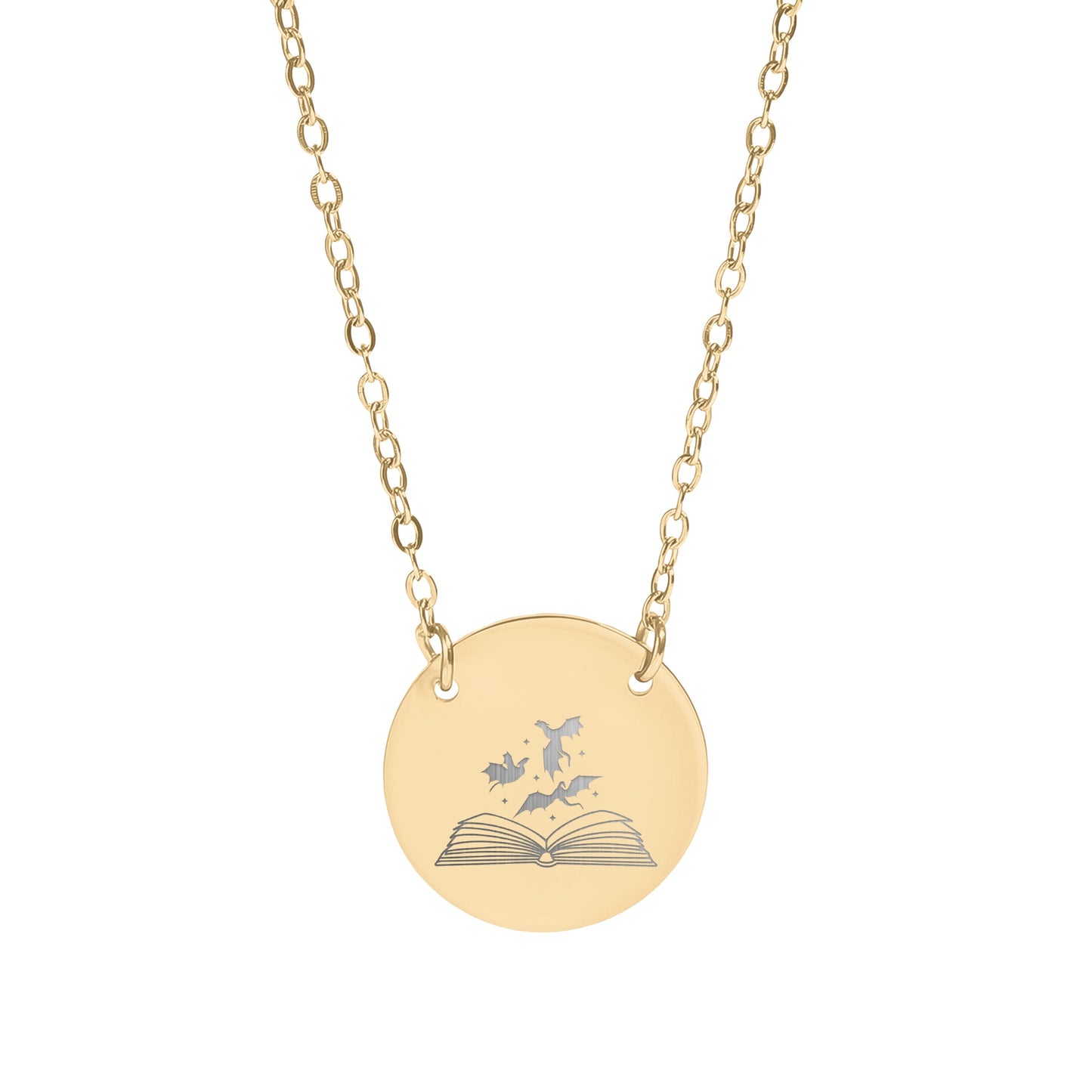 Charming Necklace with Whale and Book Design Pendant