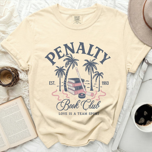 Penalty Book Club Hockey Love Tee in Ivory