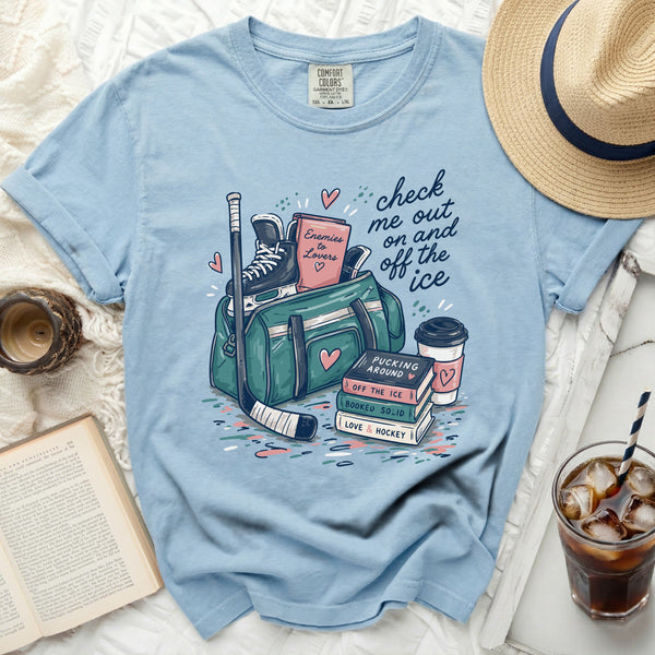 Hockey Romance Vibe Tee in Chambray