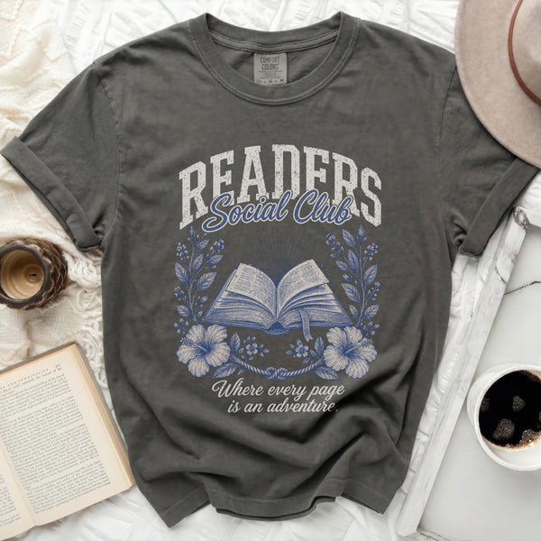 Readers Social Club Literary Tee in Pepper