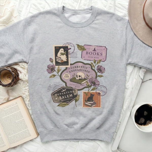 Spellbound Literary Sweatshirt in Sport Grey