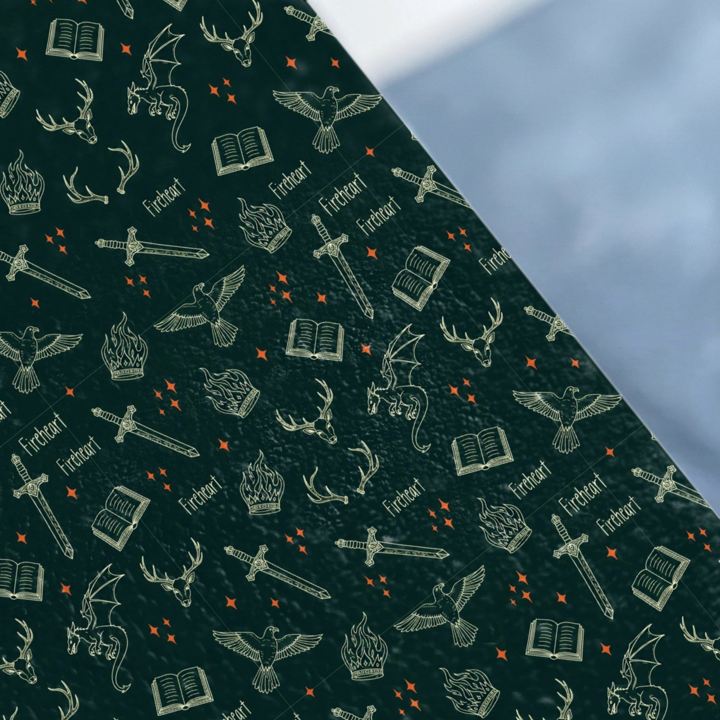 Fireheart Fantasy Dragon Deer Sword Book Stars product type