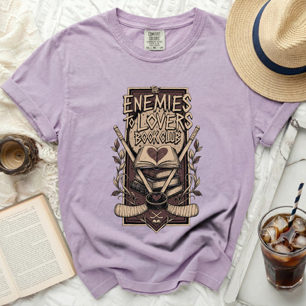 The Enemies To Lovers Book Club Tee in Orchid