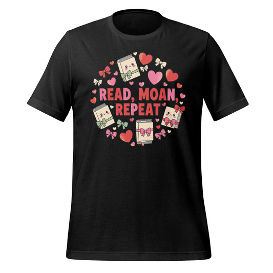 Read Moan Repeat Cute Cartoon Design Shirt