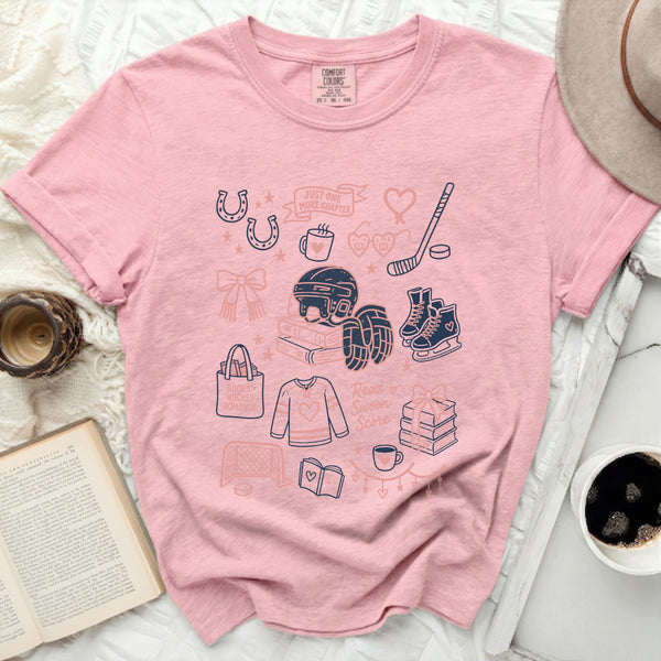 Swoon Score Hockey Tee in Blossom
