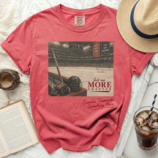 Just One More Chapter Hockey Tee in Watermelon