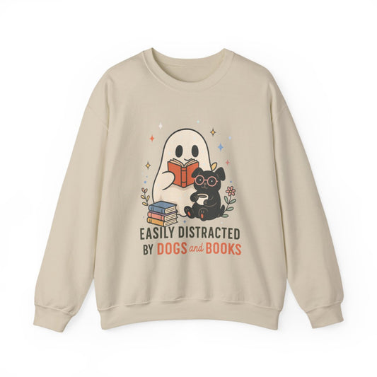 Easily Distracted by Dogs and Books Sweater