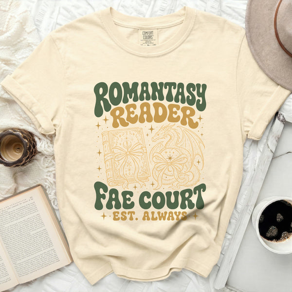 Romantasy Reader Fae Court Tee in Ivory