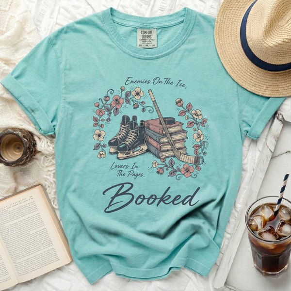 Booked Hockey Romance Tee in Island Reef