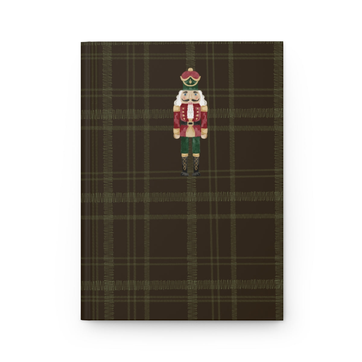 Nutcracker Commander on Dark Plaid Background Notebook