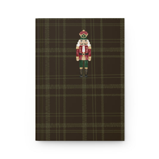Nutcracker Commander on Dark Plaid Background Notebook