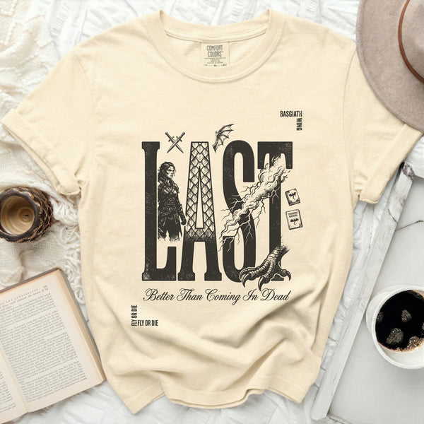 Fourth Wing 'LAST' Tee in Ivory