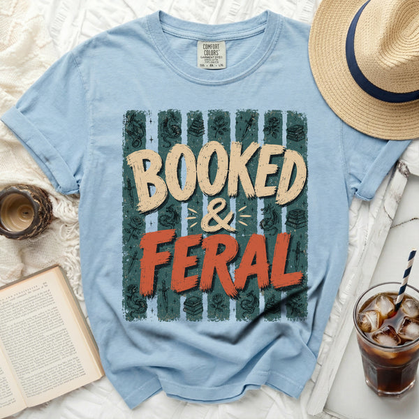Booked Feral Tee in Chambray