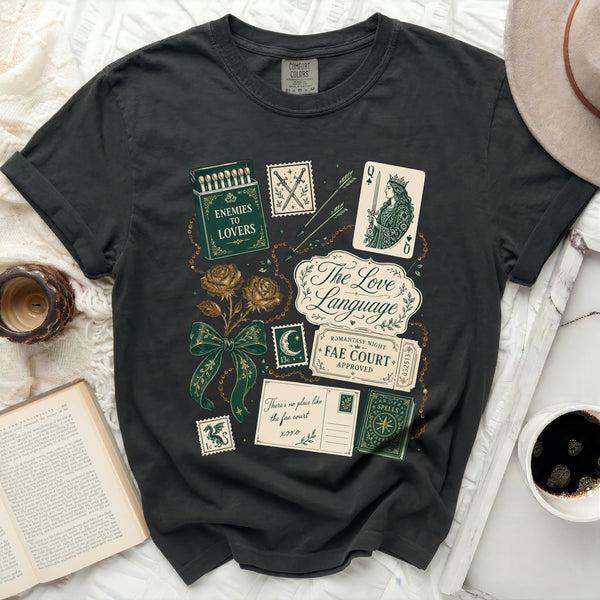 Romantasy Fae Court Tee in Black