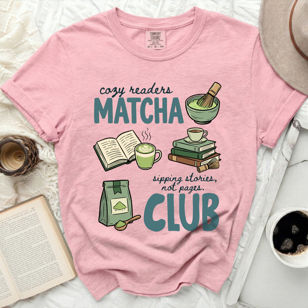 Matcha Readers Club Tee in Blossom