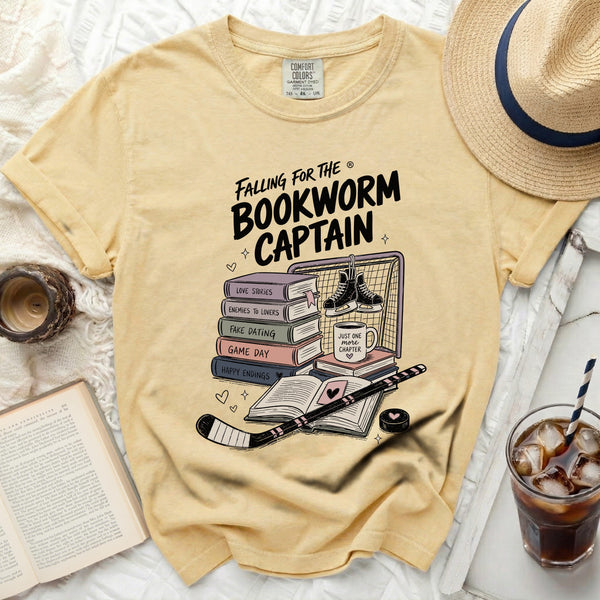 Falling for the Bookworm Captain Tee in Butter