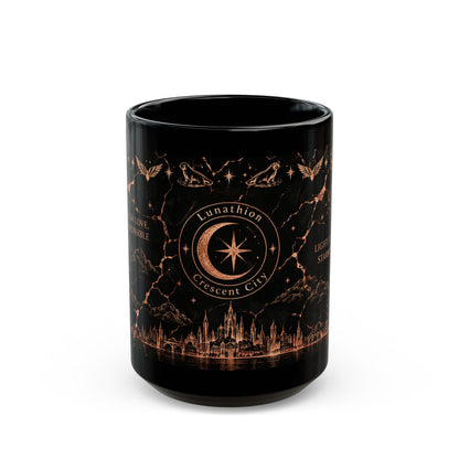 Crescent City Black & Rose Gold Mug
