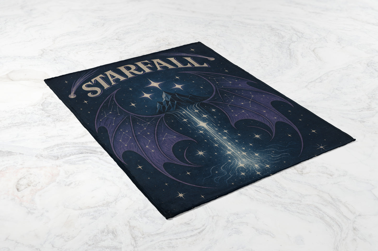 Starfall design with celestial dragon theme blanket